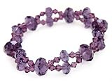 Amethyst Double Strand Circle in the Sand Swarovski Crystal Bracelet