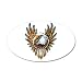 22x14 Oval Wall Vinyl Sticker Bald Eagle with Feathers Dreamcatcher