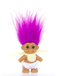 Toy: My Lucky Mini 2.5" Baby Troll Doll - Fushia Hair - Russ Berrie