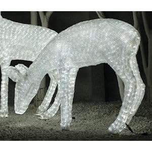 Giant Commercial Acrylic LED Femal Doe Deer Christmas Display - 1,980 LED Lights