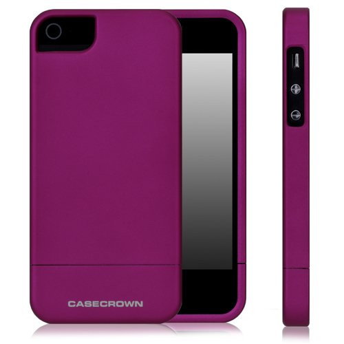 hard case or soft case for iphone:CaseCrown Lux Glider Case for Apple iPhone 4 and 4S (AT&T, Sprint, & Verizon compatible) - Purple Amethyst