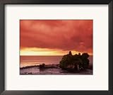 41nESiSl55L. SL160  Tanah Lot, Sea Temple, at Sunset, Bali, Indonesia Framed Art Poster Print by Anders Blomqvist, 21x17