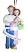 Brunette Mother-To-Be Pregnant Woman Christmas Ornament Image