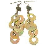 Apatite Earrings 05 Dangle Green Nugget Circles Gemstone Crystal Healing 3.2