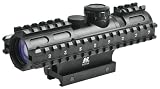 NcStar 2-7x32 Compact Scope/3 Rail Sighting System/Blue Ill. P4 Sniper/Green/Weaver Mount
