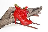 Produkt-Bild: High Heel Plateau Stiefelette rot gold
