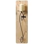Bougeoir mural en fer 44 cm