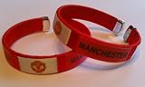 Manchester United FC Team Logo English Soccer Bracelet Wristband (2-Pack)