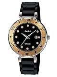 Casio Women's LTP1329-9E1V Black Resin Quartz Watch with Black Dial