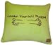 Consider Yourself Hugged 12"x12" Cuddle Hug Pillow, Lime/Chocolate