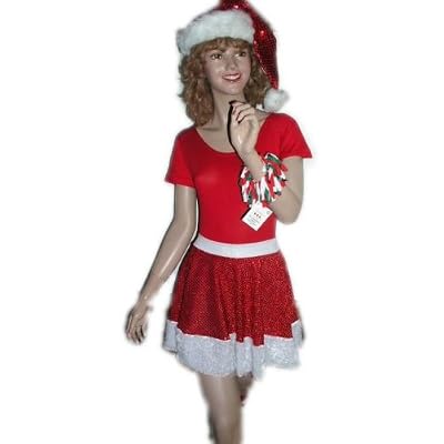 Santa Baby!!! Christmas Mrs. Claus/ Santa’s Helper/Elf Red Sequin Costume Ladies OSFM