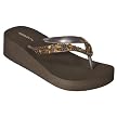 Women's Xhilaration&reg; Lucretia Embellished Wedge Flip Flops - Brown