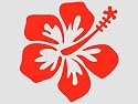 Wandbild Wandsticker Hibiscus Bl&uuml;ten 3 St&uuml;ck Hibiskus-hellrosa45