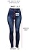 Enimay Women's Plus Size Jean Look Leggings Tights Pants Floral Design Fashion Blue Hibiscus Plus Size
