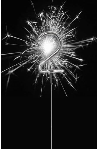 birthday candles - 7" sparkler candle - number 2 - 1 pk