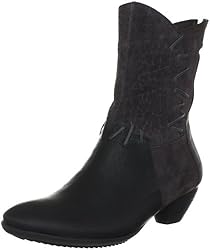 Think Aha 89209, Damen Fashion Stiefel, Schwarz (sz/kombi 09), EU 38.5