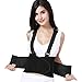 Lumbar Support Belt with Suspenders for Women - Black (Size S)