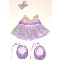 Purple Ballerina Outfit fits 12 Snuggl'ems, most Webkinz, Shining Star and 8 - 10 Make Your Own Stuffed Animals