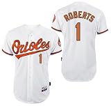 Brian Roberts Jerseys Baltimore Orioles #1 Roberts White Cool Base Jersey (XXXL/56)
