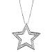 0.50ctw Diamond & Sterling Silver Star Pendant w/ Chain