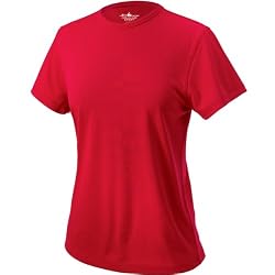Women's Wicking Crew Neck Tee, Red