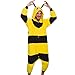 Silver Lilly Unisex Adult Pajamas - Plush One Piece Cosplay Bee Animal Costume