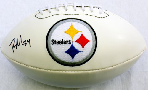Rashard Mendenhall Signed Steelers Logo Ball - GAI - Autographed Footballs