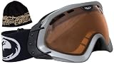 Dragon Mace Snowboard Goggles Steel/Amber w/ Free Beanie