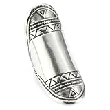 Low Luv Silver Plated Aztec Finger Ring