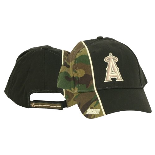 Los Angeles Angels Adjustable Baseball Hat - Camouflage / Black 2-Tone