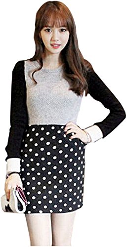 ワンピース ニット フェイクファー カシミヤ シンプル デート カジュアル デート キュート エレガンス レディース 秋物 冬物 可愛いスカーフ付き R485