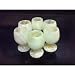 White Light Onyx Cordials 6 Pc Set Glasses Comes in Gift Box