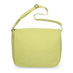 Olive n Figs Quilted Messenger Bag - Lime