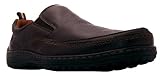 Hush Puppies Mens Harland Formal Dark Brown Slip On Leather Round Toe Work Shoes