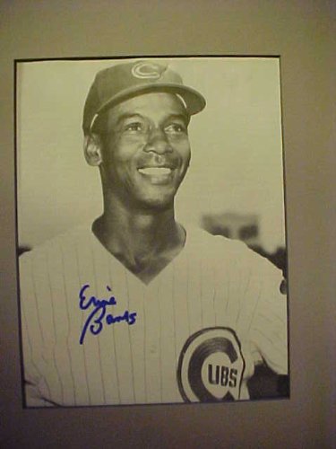 Ernie Banks Chicago Cubs Autographed 11 X 14 Professionally Matted Black & White Photo With A Personally Obtained Autograph Directly From The Player