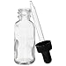 American Educational Glass Boston Round Flint Bottle with Dropper