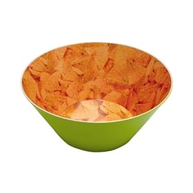 Present Time - Print Bowl Melamine - Plastic Tortilla Chips Roll Design 25.5cm