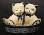 Delft Blue Cat Salt and Pepper Shakers #D431