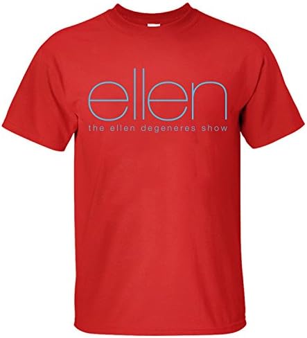 Jiuhe Men's The Ellen Degeneres Show Logo Short Sleeve T Shirt red M