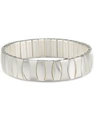 Napier "Napier Classics" Silver-Tone Wave Stretch Bracelet, 2.25"