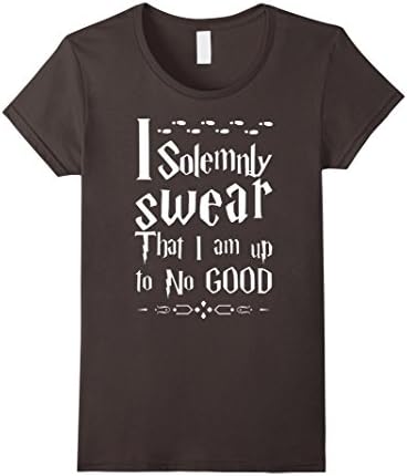 Women's I Solemnly Swear that I am up to No Good T shirt Large Asphalt