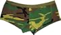 Women's Woodland Camo Booty Shorts Size Small