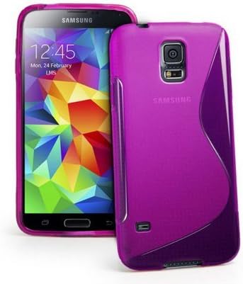 Zone Shop (TM) Samung Galaxy S5 S-Line Series Purple TPU Durable Flexible Gel Rubber Case Cover for Samsung Galaxy S5 SV S V i9600 By Zone Shop