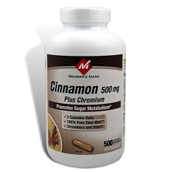 Member's Mark Cinnamon 500 Mg Plus Chromium, Capsules, 500-Count