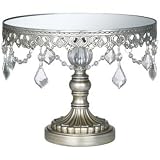 Antique Silver Beaded Small Cake Stand