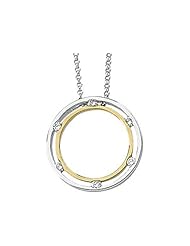14K Two-Tone Gold Diamond Necklace - 0.20 Ct. -- LIFETIME WARRANTY