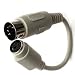 AT-Tastatur-Adapter DIN-Stecker + PS/2-Kupplung