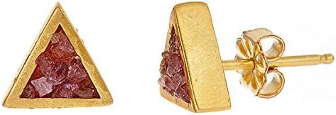 Pyramid Earring in Pink Tourmaline