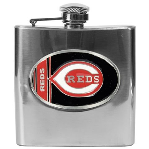 Cincinnati Reds Stainless Steel Hip Flask