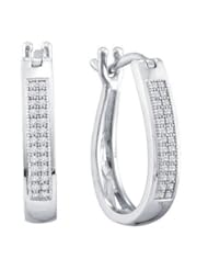 0.15CTW DIAMOND MICROPAVE HOOPS